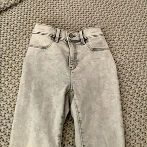 White wash high rise jeans